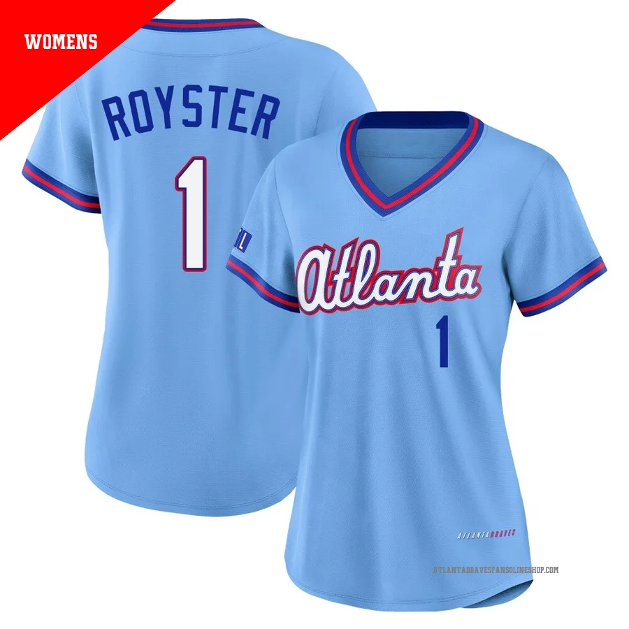 Atlanta Braves ＃1 Jerry Royster Women's Limited Powder 2026 City Connect Stadium Jersey - Blue