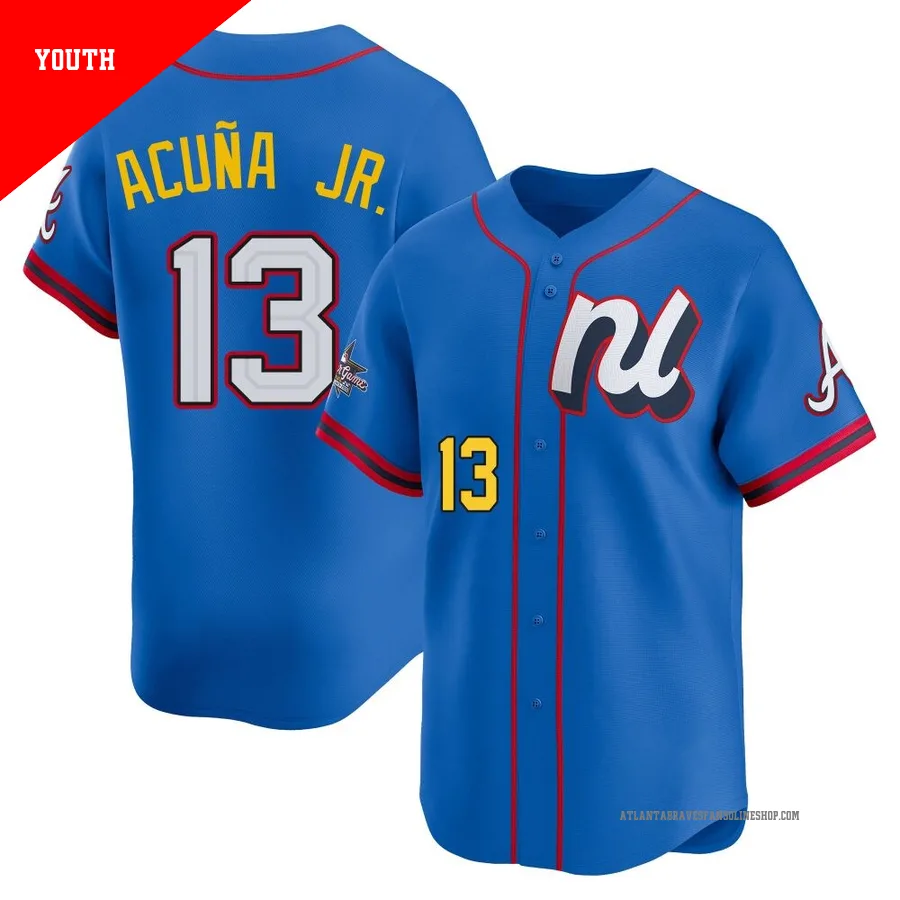 Atlanta Braves ＃13 Ronald Acuna Jr. Youth Limited National League 2025 All-Star Edition Jersey - Blue