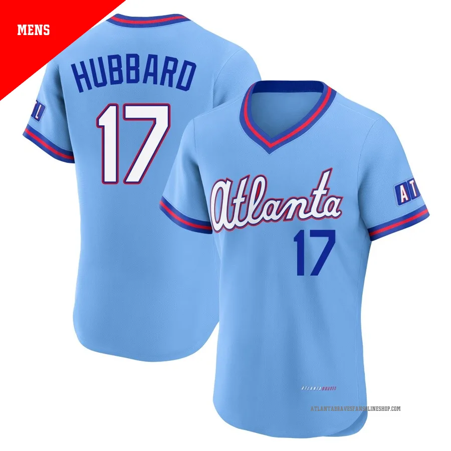 Atlanta Braves ＃17 Glenn Hubbard Men's Authentic Powder 2026 City Connect Stadium Jersey - Blue