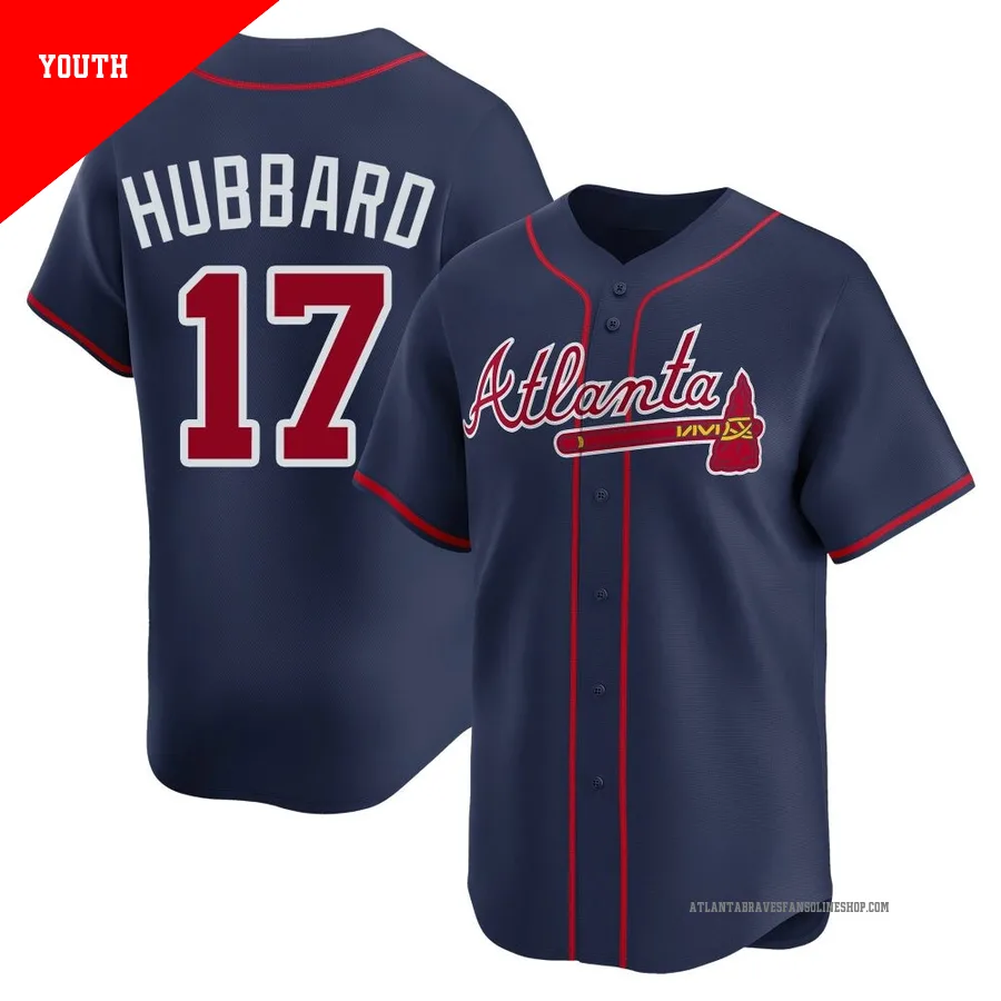 Atlanta Braves ＃17 Glenn Hubbard Youth Limited Alternate Jersey - Navy
