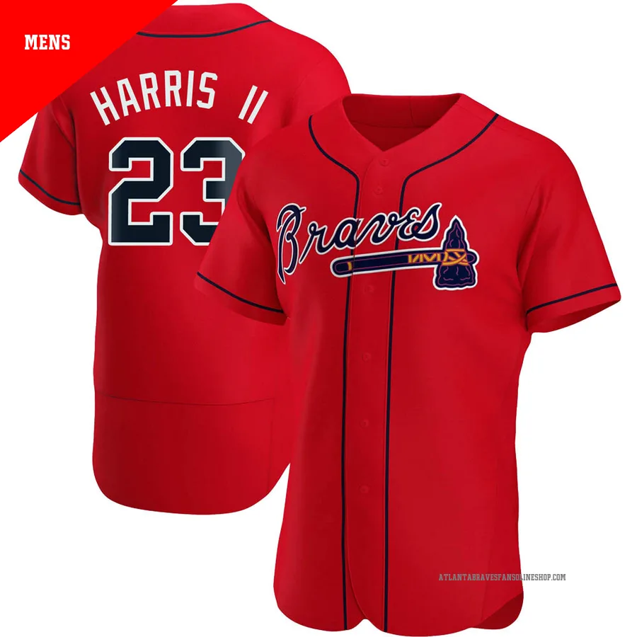 Atlanta Braves ＃23 Michael Harris II Men's Authentic Alternate Jersey - Red