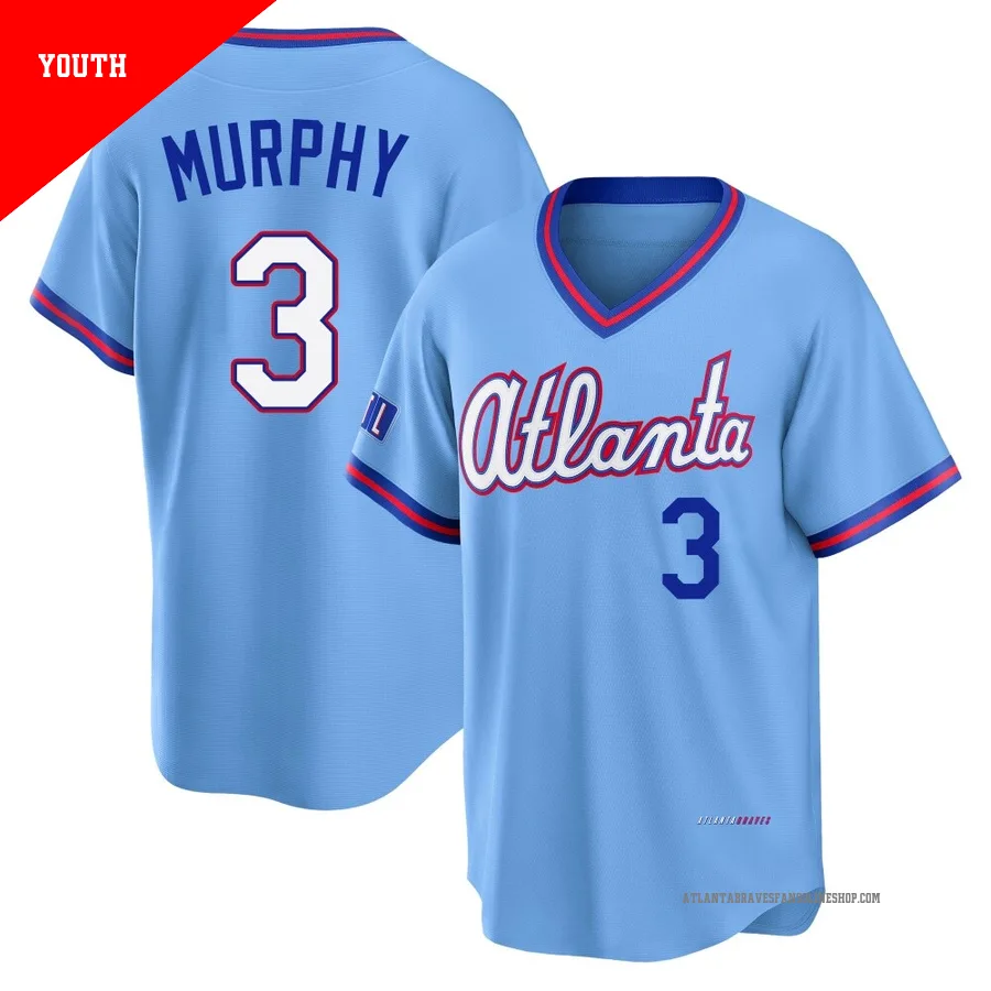 Atlanta Braves ＃3 Dale Murphy Youth Limited Powder 2026 City Connect Stadium Jersey - Blue