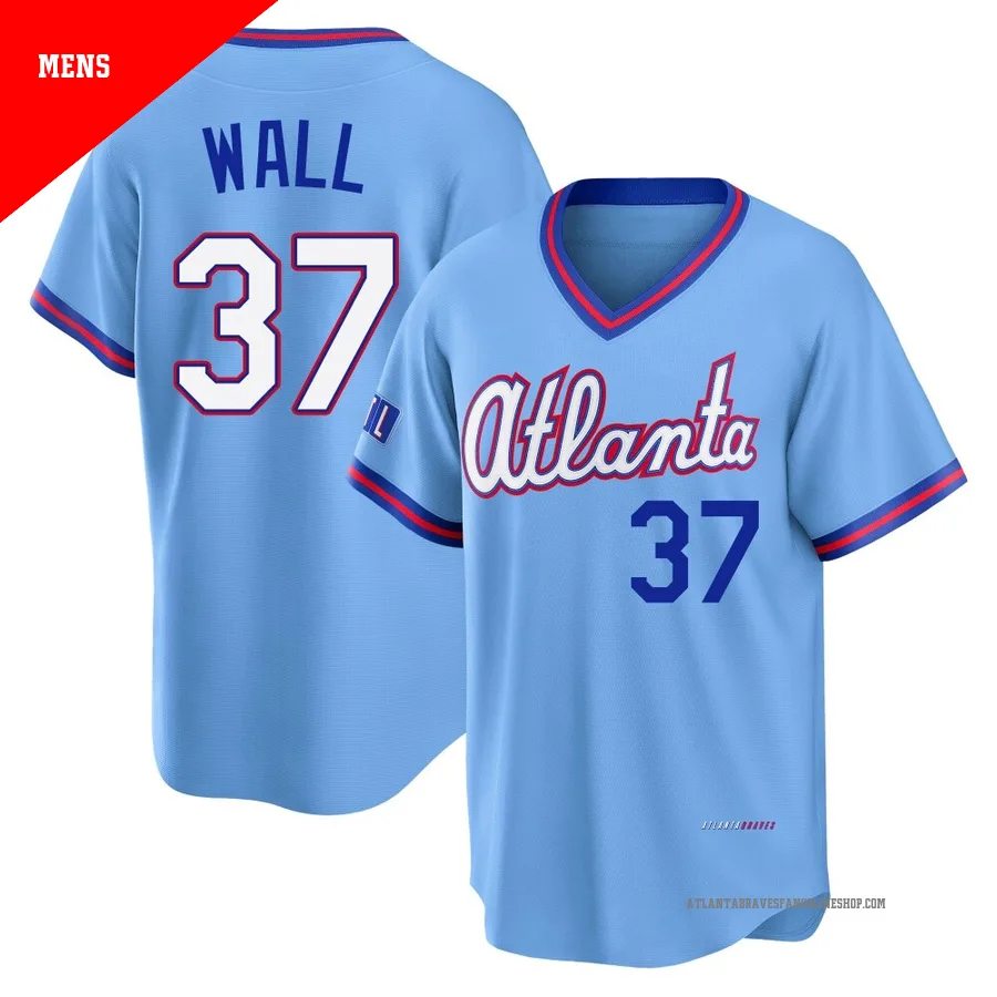 Atlanta Braves ＃37 Forrest Wall Men's Limited Powder 2026 City Connect Stadium Jersey - Blue