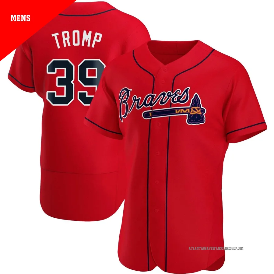 Atlanta Braves ＃39 Chadwick Tromp Men's Authentic Alternate Jersey - Red