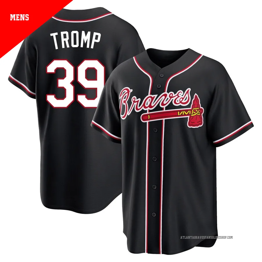 Atlanta Braves ＃39 Chadwick Tromp Men's Replica Fashion Out Jersey - Black