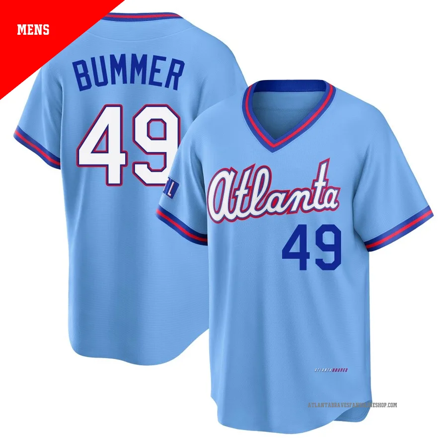 Atlanta Braves ＃49 Aaron Bummer Men's Limited Powder 2026 City Connect Stadium Jersey - Blue