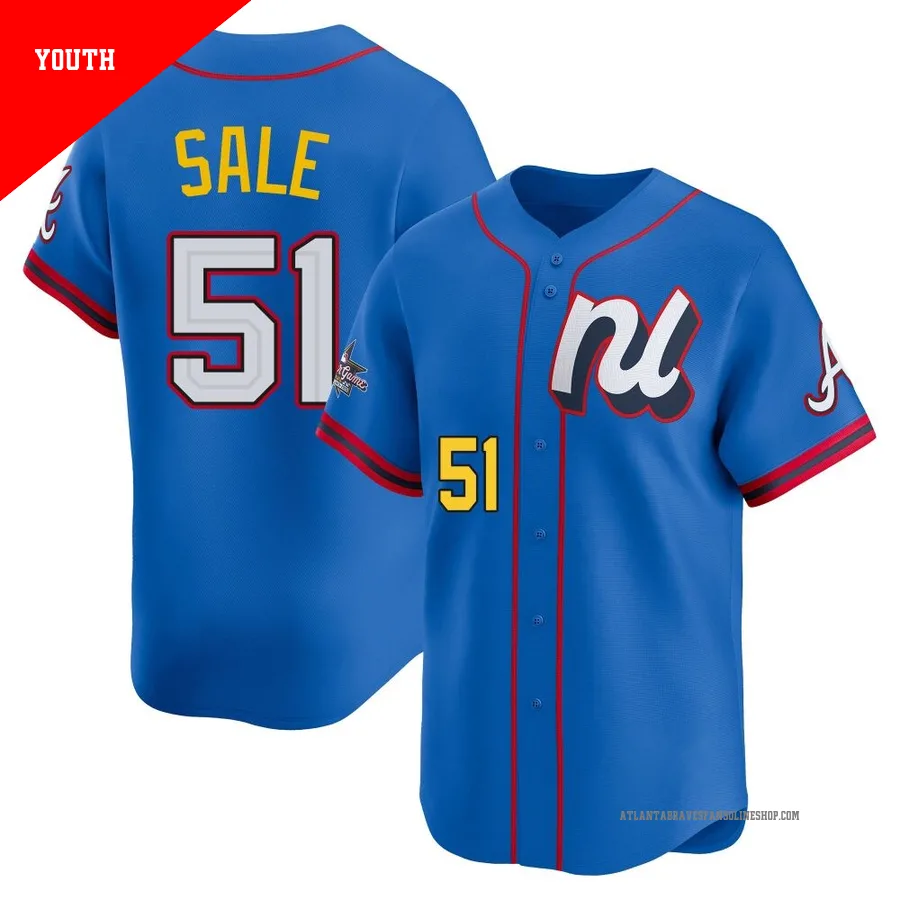 Atlanta Braves ＃51 Chris Sale Youth Limited National League 2025 All-Star Edition Jersey - Blue