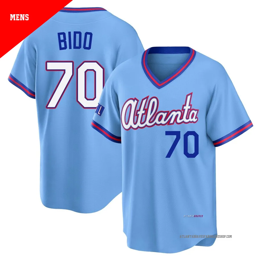 Atlanta Braves ＃70 Osvaldo Bido Men's Limited Powder 2026 City Connect Stadium Jersey - Blue