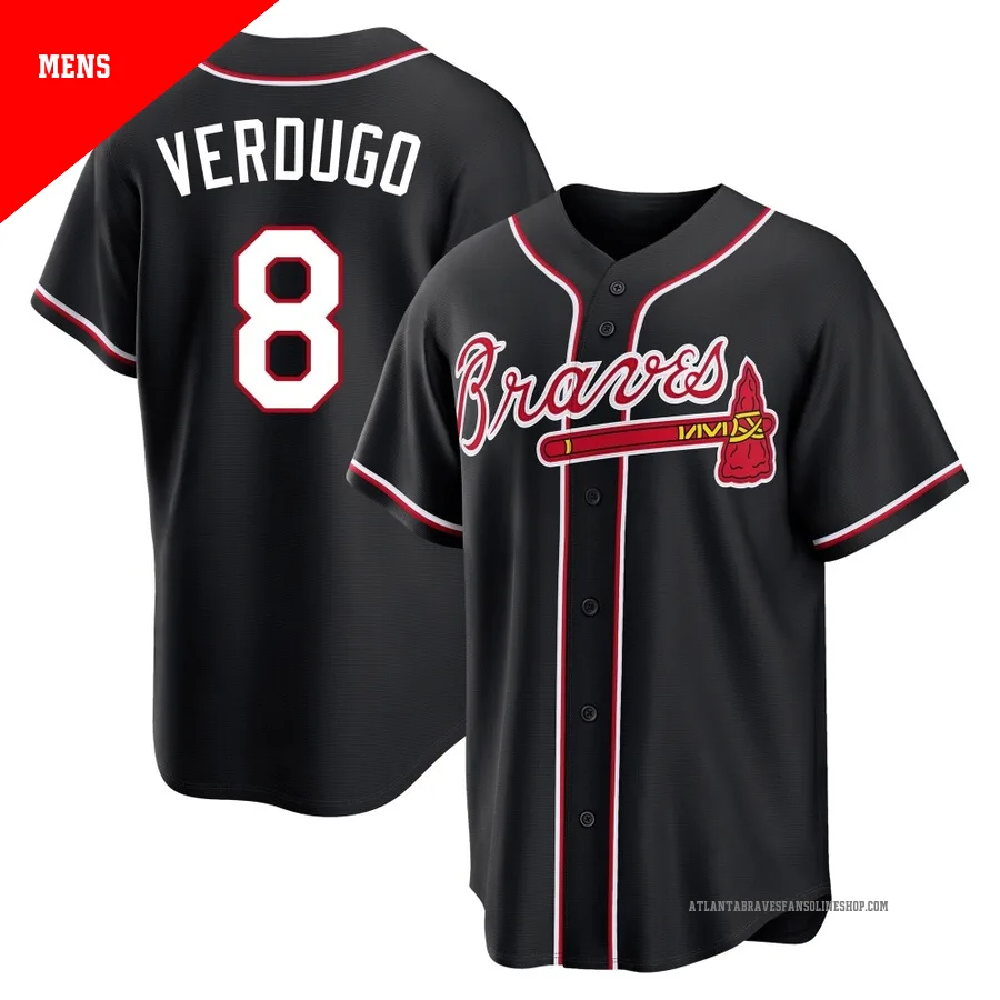 Atlanta Braves ＃8 Alex Verdugo Men's Replica Fashion Out Jersey - Black